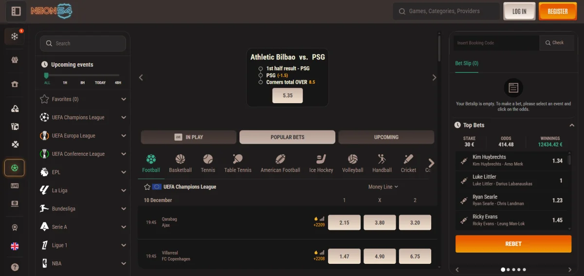 neon54 casino online